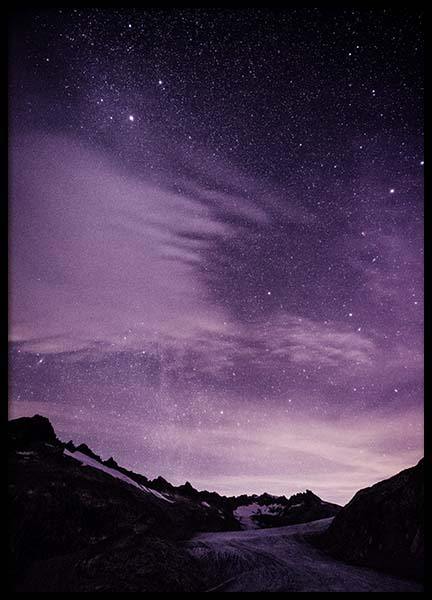 Purple Night Sky Plakat w grupie Plakaty / Natura i krajobrazy w Desenio AB (10046)