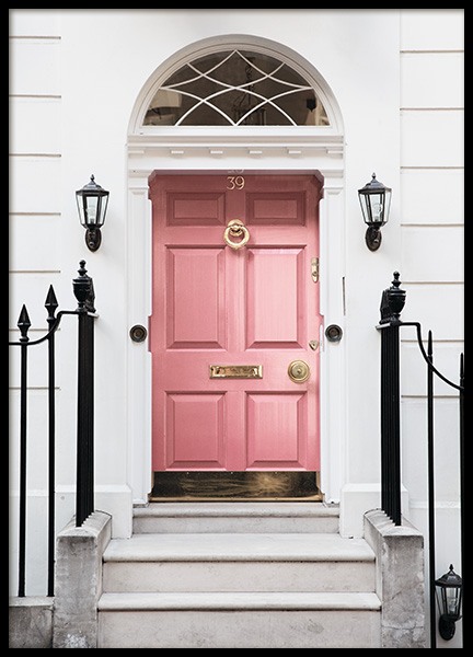 London Pink Door Plakat w grupie Plakaty / Fotografia w Desenio AB (11368)