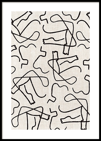 Texture Line Bodies Plakat w grupie Plakaty / Sztuka w Desenio AB (11427)