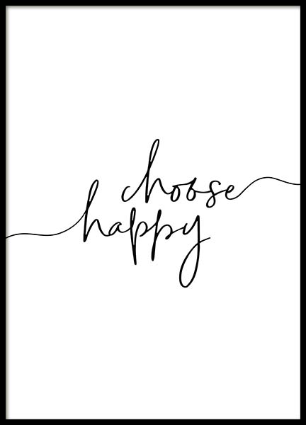 Choose Happy Plakat w grupie Plakaty / Plakaty z napisami w Desenio AB (11652)