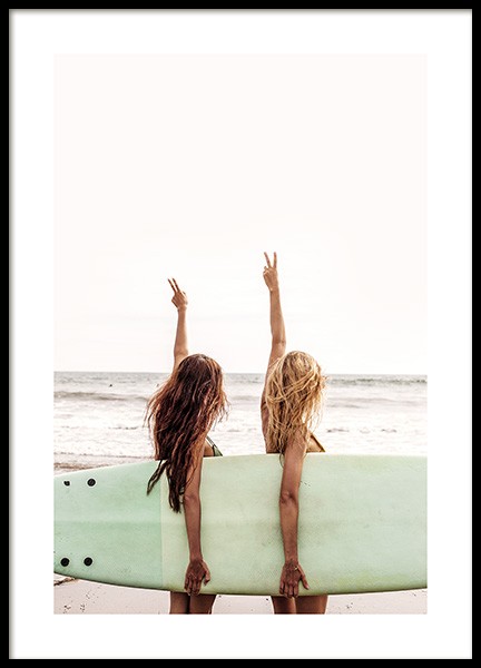 Surfer Girls Plakat w grupie Plakaty / Natura i krajobrazy w Desenio AB (12637)
