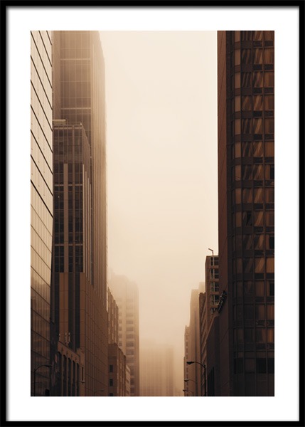 Brown Skyscrapers Plakat w grupie Plakaty / Fotografia w Desenio AB (14903)