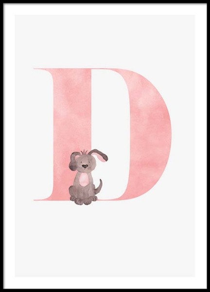 Alphabet D Plakat w grupie Plakaty / Plakaty dla dzieci w Desenio AB (2496)
