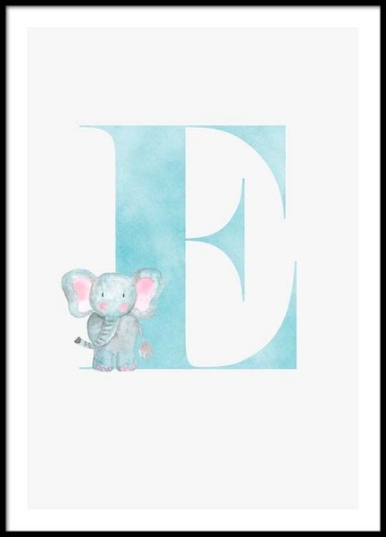Alphabet E Plakat w grupie Plakaty / Plakaty dla dzieci w Desenio AB (2497)