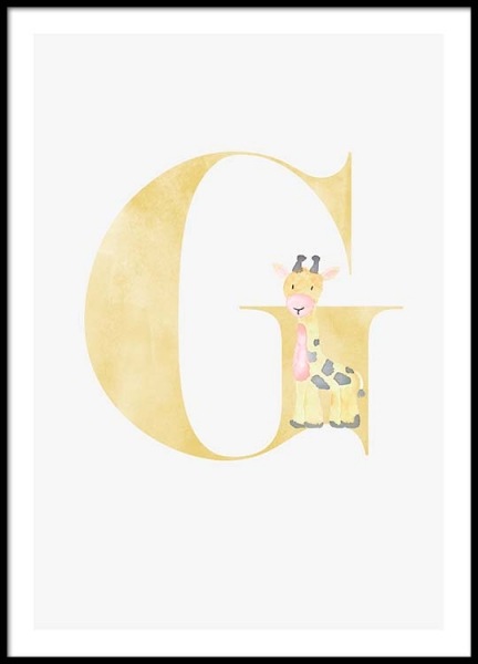 Alphabet G Plakat w grupie Plakaty / Plakaty dla dzieci w Desenio AB (2499)