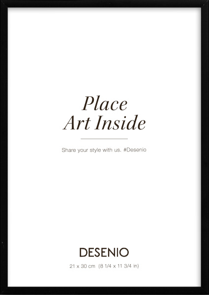 Ramka metalowa czarna, 21x30