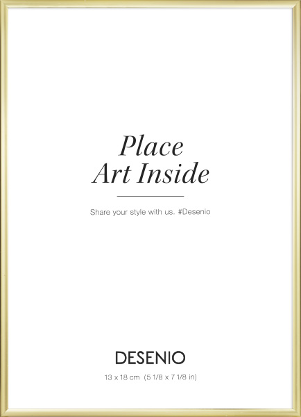 Ramka metalowa złota, 13x18