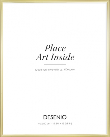 Ramka metalowa złota, 40x50