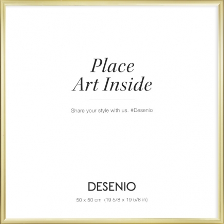 Ramka metalowa złota, 50x50