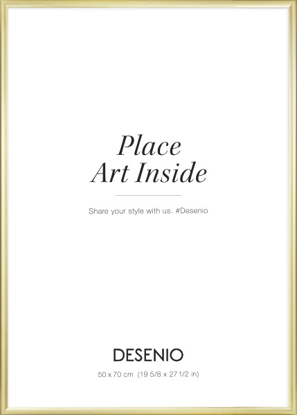 Ramka metalowa złota, 50x70