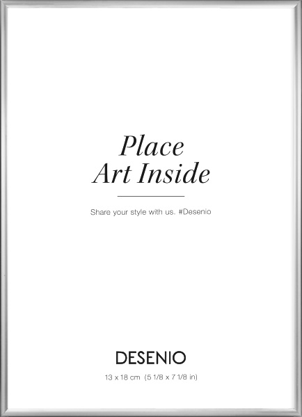 Ramka metalowa srebrna, 13x18