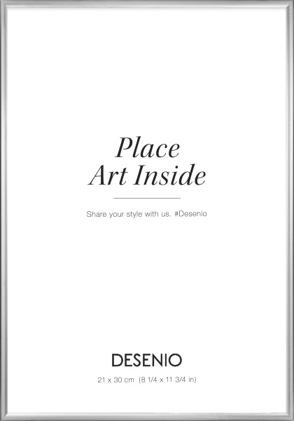 Ramka metalowa srebrna, 21x30