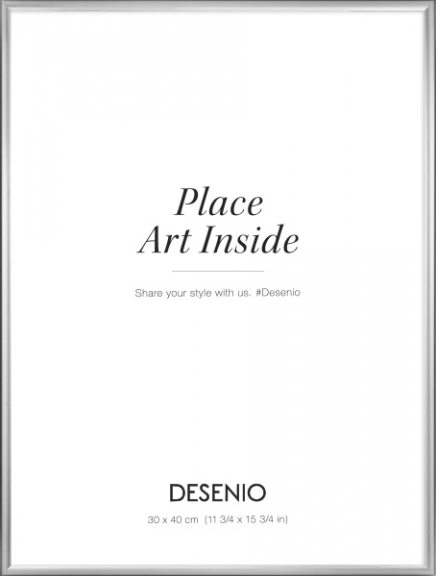 Ramka metalowa srebrna, 30x40