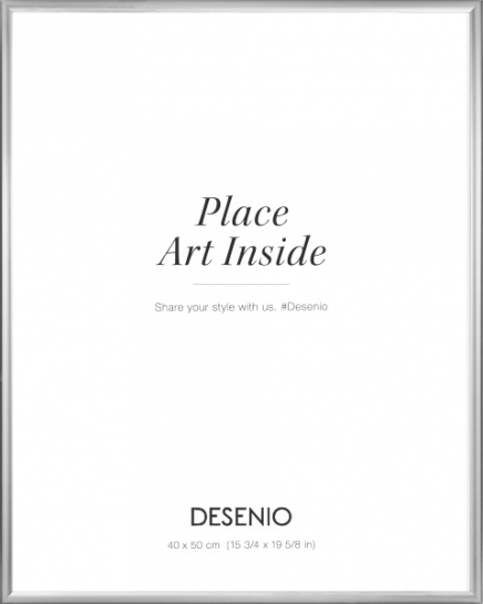 Ramka metalowa srebrna, 40x50