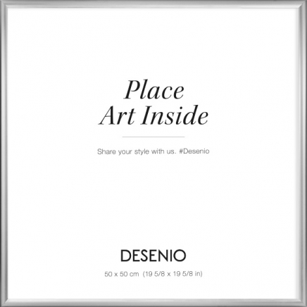 Ramka metalowa srebrna, 50x50