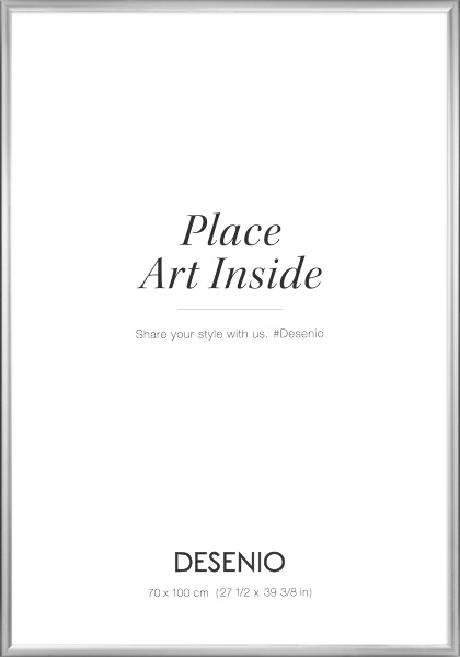Ramka metalowa srebrna, 70x100