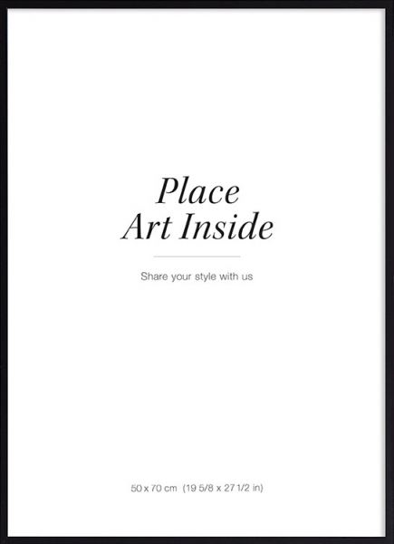 Ramka drewniana czarna, 50x70