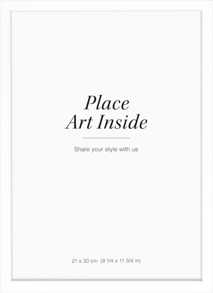 Ramka drewniana biała, 21x30