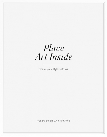 Ramka drewniana biała, 40x50