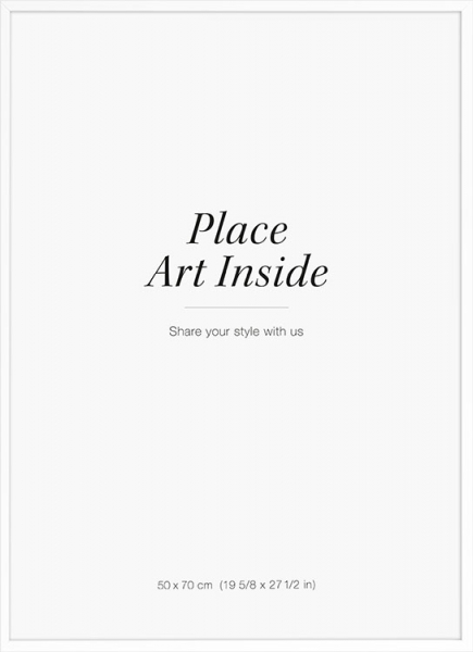 Ramka drewniana biała, 50x70