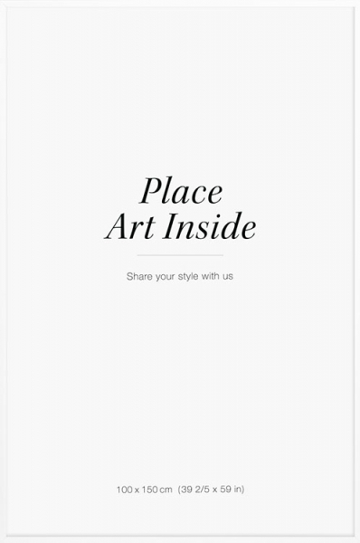 Ramka drewniana biała, 100x150