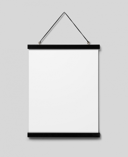 Zawieszka do plakatu 31 cm, czarna, mocowanie magnetyczne