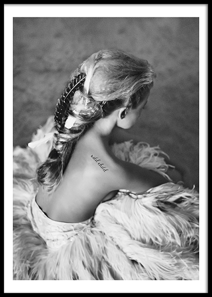 Love Warriors Wild Child Plakat w grupie Plakaty / Czarno-białe w Desenio AB (Pre5207)