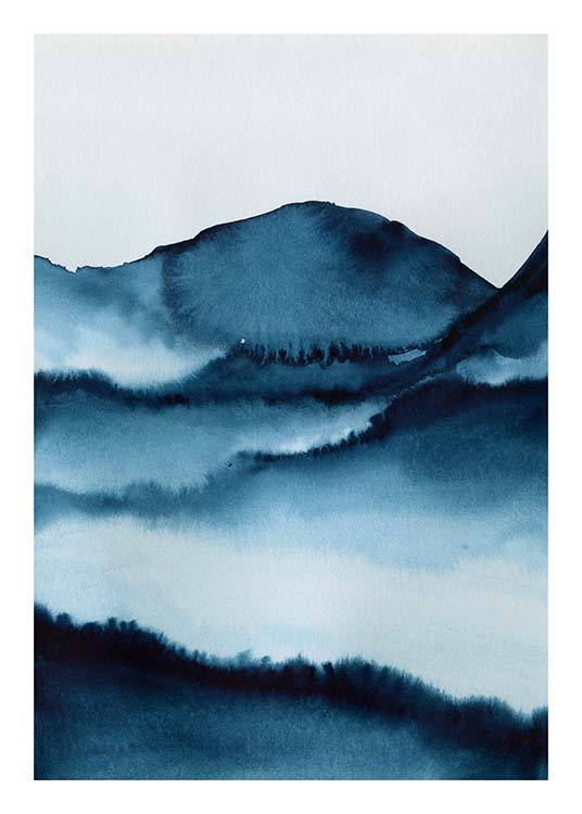 Watercolor Mountains Plakat