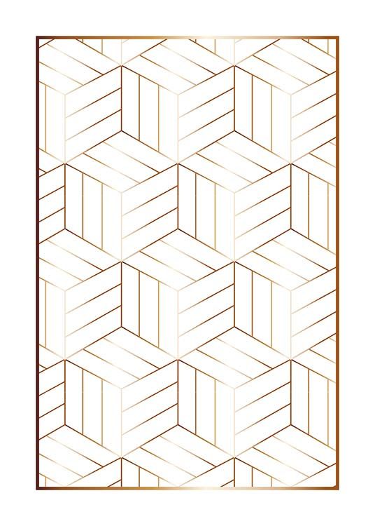 Cubes Pattern Plakat