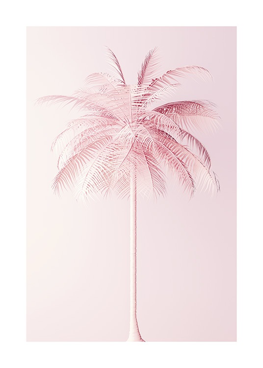Pastel Pink Palm Plakat / Botanika w Desenio AB (10635)