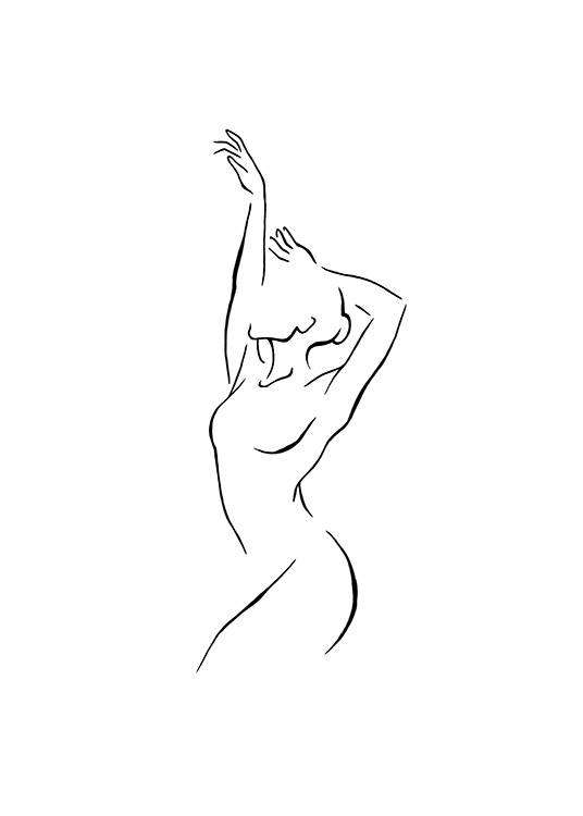 Dancer Line Art Plakat