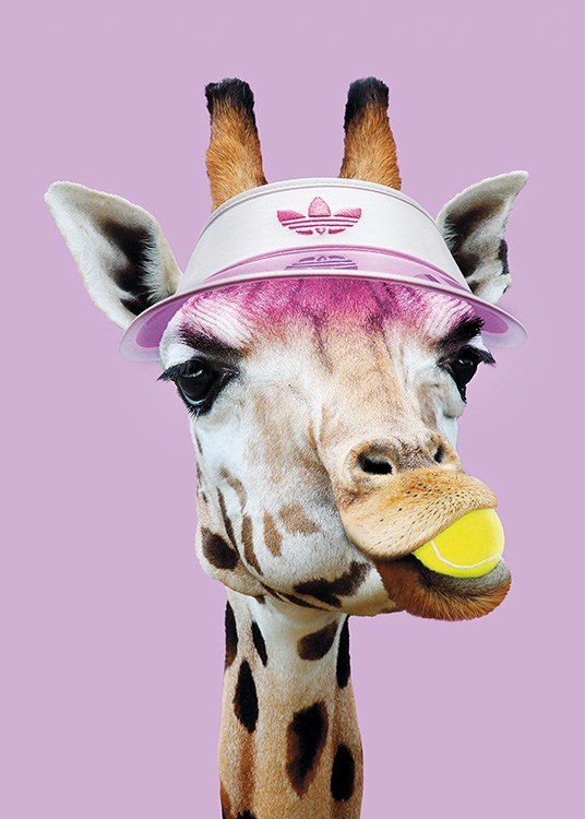 Tennis Giraffe Plakat / Plakaty dla dzieci w Desenio AB (11020)