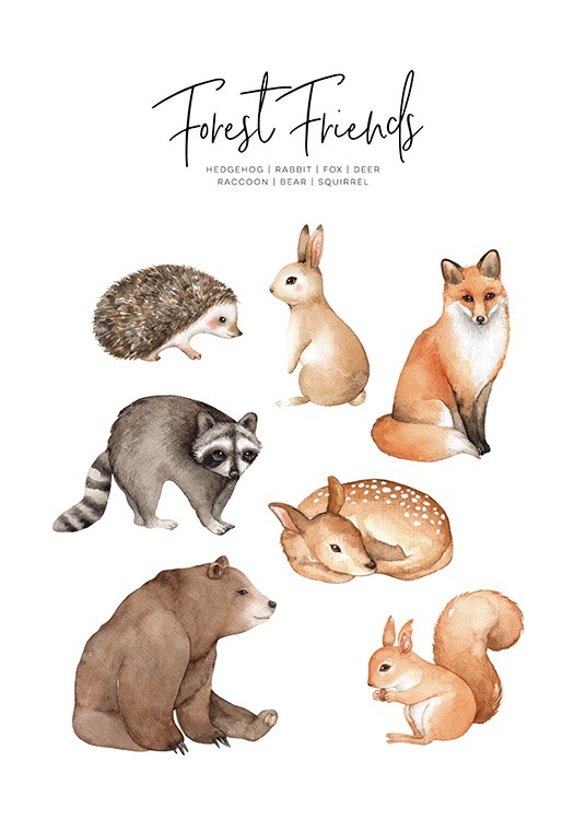 Forest Animals Plakat