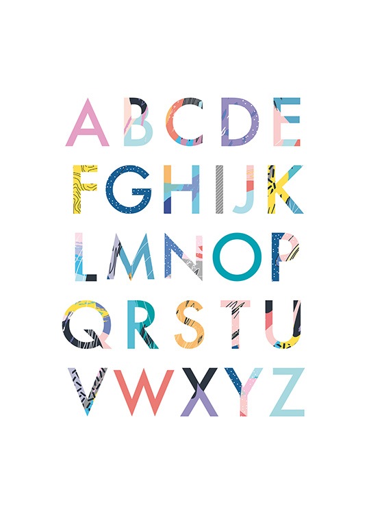Color Alphabet Plakat
