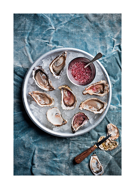 Oysters Plakat / Obrazy do kuchni w Desenio AB (11520)
