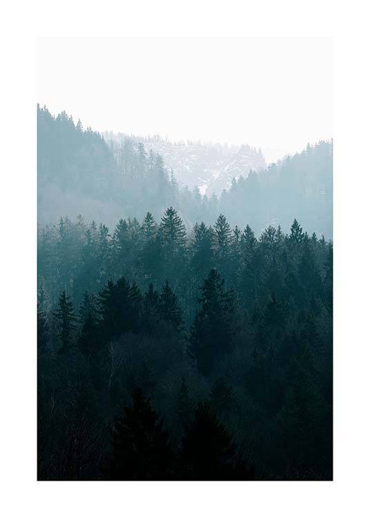 Deep Foggy Forest Plakat