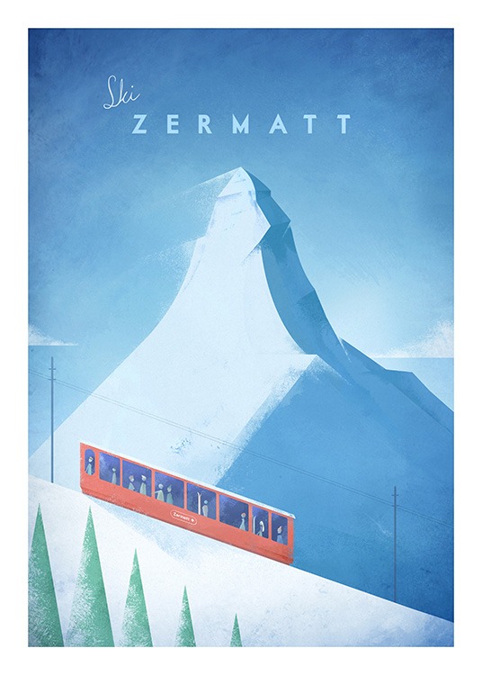 Ski Zermatt Plakat