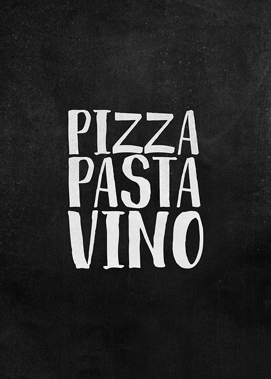 Pizza Pasta Vino Plakat