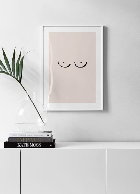 Boobs Drawing Plakat / Sztuka w Desenio AB (12452)