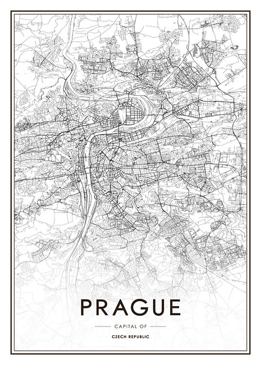 Prague Map Plakat