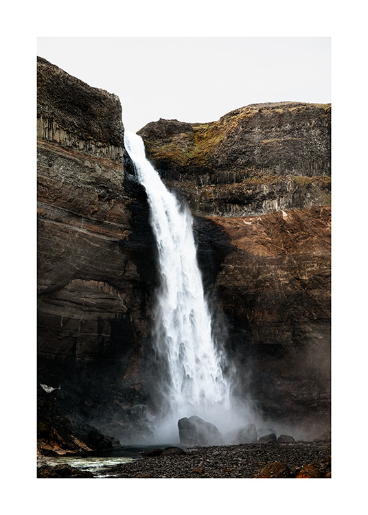 Haifoss Waterfall Plakat