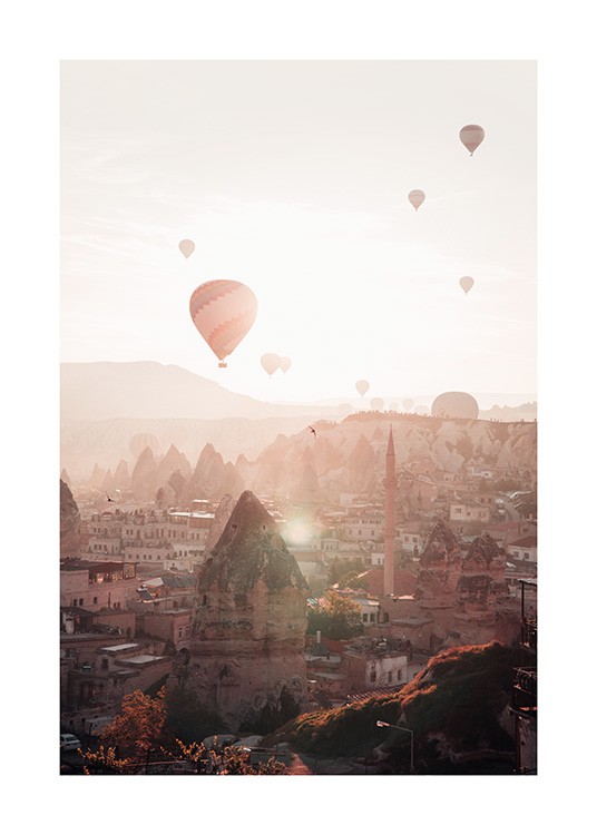 Air Balloons in Cappadocia Plakat