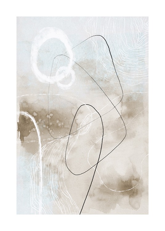 Soft Abstract Lines No2 Plakat / Sztuka abstrakcyjna w Desenio AB (13676)