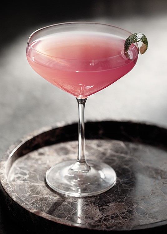 Pink Cocktail Plakat / Wino i koktajle w Desenio AB (13698)