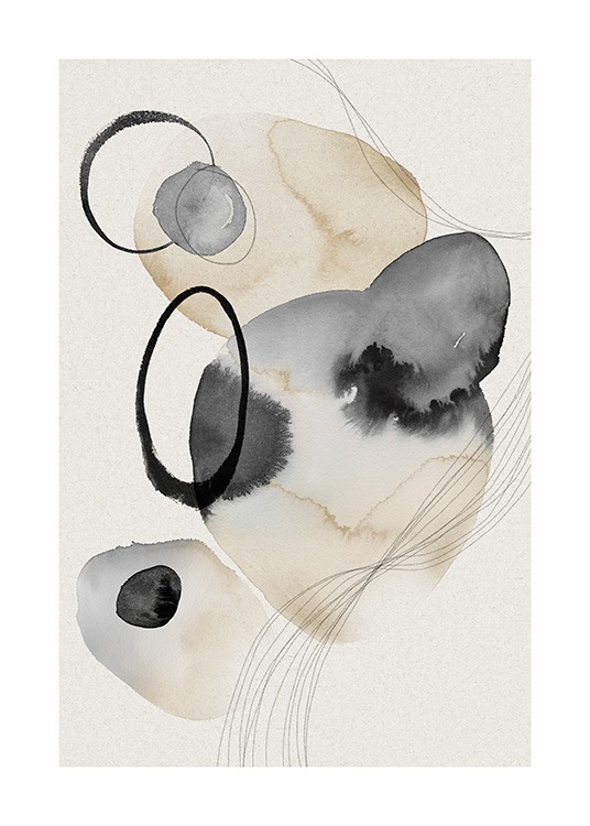 Watercolor Circles No2 Plakat