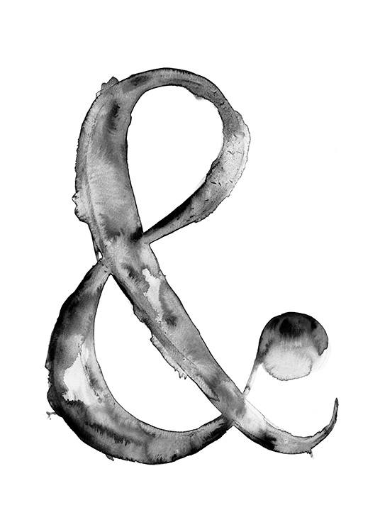 Ampersand B&W Plakat
