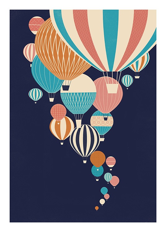 Balloons in the Sky Plakat