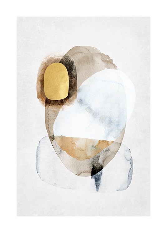 Golden Abstract No1 Plakat