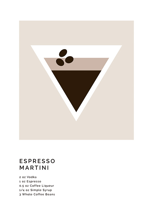 Graphic Espresso Martini Plakat
