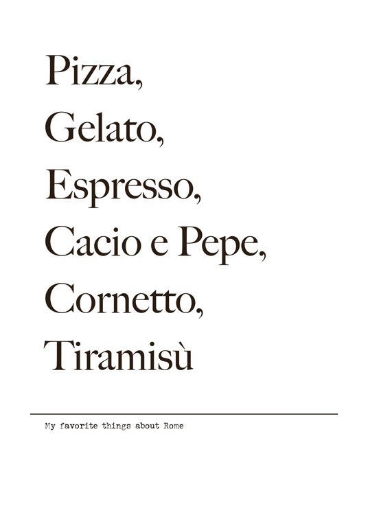 Favorite Things About Rome Plakat